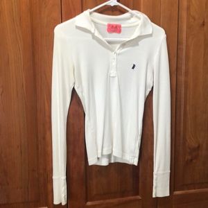 White Juicy Couture long sleeved top